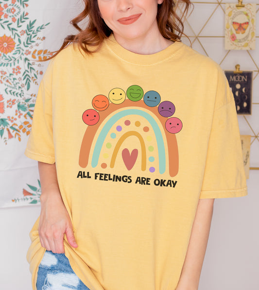 All Feelings Are Okay School Counselor Shirt 1717