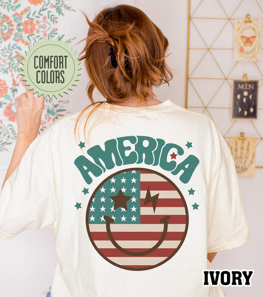 4th Of July America Smile Face Shirt 1717